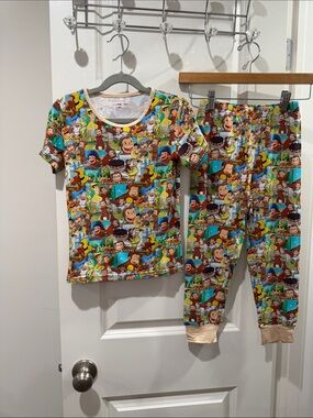 Curious George Bamboo Kids Pajama Set size 5/6 NEW